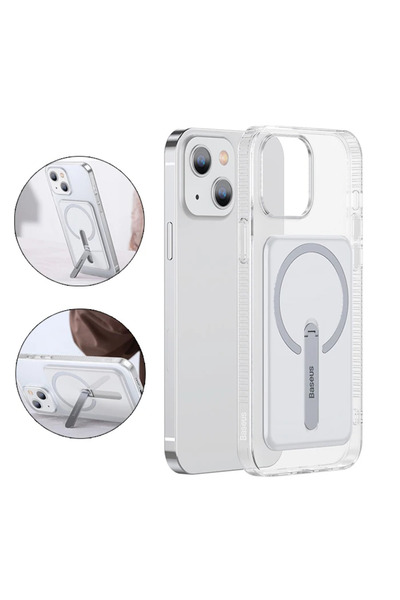 lowell home iPhone 13 6.1Inch Magnetic Magsafe Stand Silicone Case-(5775) - L...