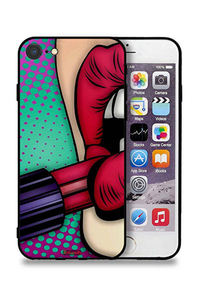 Tolwak غطاء حماية أحمر شفاه لجهاز Apple iPhone 8