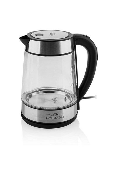 ETA Fierbător din sticlă Crystela Digi 7153, 1,7 L, 2200 W, iluminare colorată, control al temperaturii