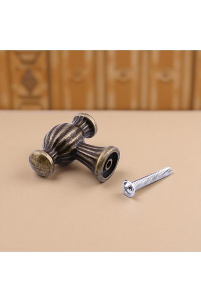 Badem10 Fractie Antique Antic Galben Metal Mâner Buton Mobilier Sertar Dulap Bucătărie Dulap Mânere moderne pentru capac