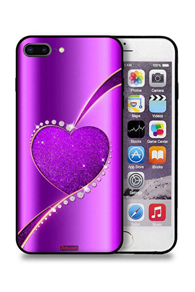 Tolwak غطاء حماية لامع على شكل قلب لهاتف Apple iPhone 7 Plus