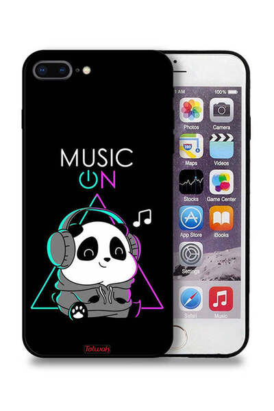 Tolwak غطاء حماية لجهاز Apple iPhone 8 Plus بطبعة موسيقى الباندا