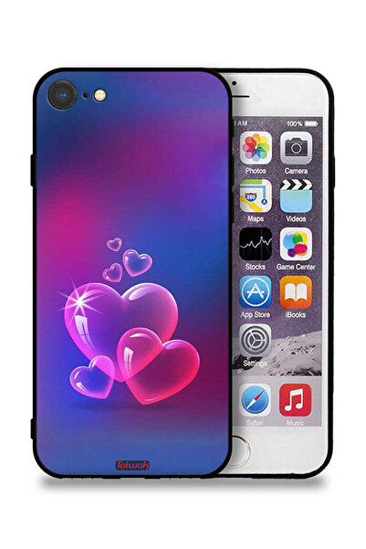 Tolwak Apple iPhone SE (2020) Protective Case Water Hearts