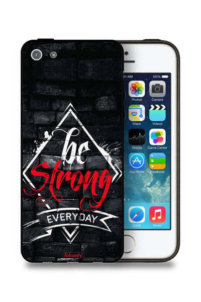 Tolwak جراب حماية Apple iPhone 5/5s/SE كن قويًا كل يوم