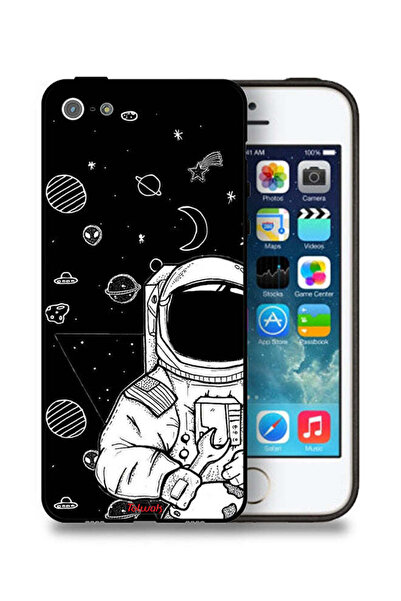 Tolwak جراب حماية لجهاز Apple iPhone 5/5s/SE برسومات رائد فضاء