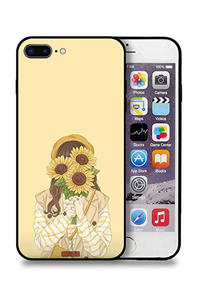 Tolwak غطاء حماية لجهاز Apple iPhone 8 Plus مع غطاء وجه مزين برسومات عباد الشمس