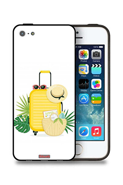 Tolwak غطاء حماية لجهاز Apple iPhone 5/5s/SE برسومات فنية رقمية صيفية