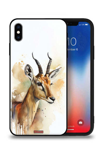 Tolwak جراب حماية لجهاز Apple iPhone XS Max بتصميم فن تجريدي من الغزلان
