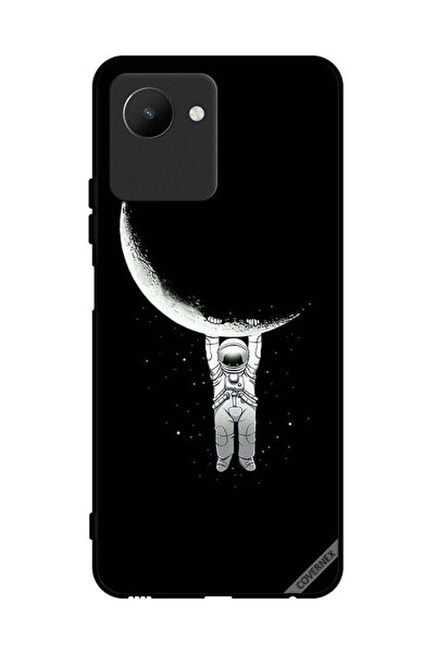Covernex غطاء حماية لهاتف Realme C30s، صورة رائد فضاء معلق على القمر
