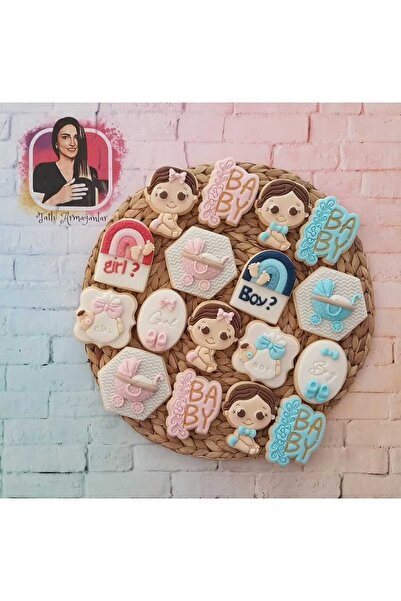 Tatlı Armağanlar كوكيز بوتيك مختلطة للبنات والأولاد خاصة لحفلة استقبال المولود الجديد - 20 قطعة
