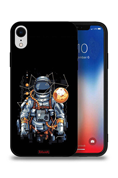 Tolwak جراب حماية لجهاز Apple iPhone XR بتصميم رائد فضاء تجريدي
