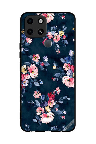 Covernex غطاء حماية لهاتف إنفينيكس سمارت 6 مزين برسومات زهور مرسومة يدويًا