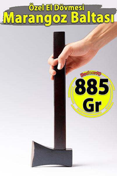 Badem10 885 Gram 36 Cm El Yapımı Marangoz Balta Yarma Yontma Odun Kesme Ahşap...