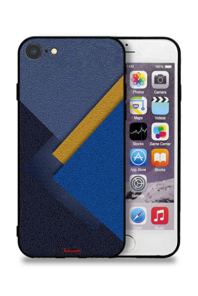 Tolwak جراب حماية جلدي بتصميم مثلثات لهاتف Apple iPhone 7