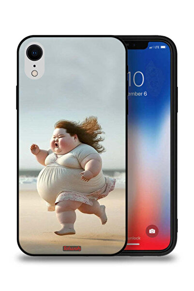 Tolwak جراب حماية لهاتف Apple iPhone XR - فتاة سمينة تركض