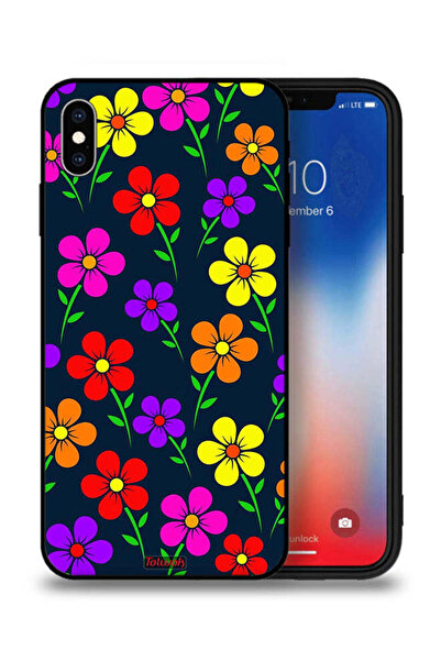 Tolwak غطاء حماية لجهاز Apple iPhone XS - زهور ملونة