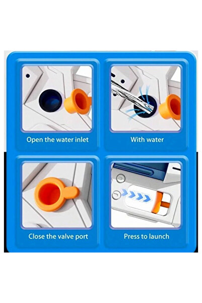 SprintMag Pistol cu Apa de Jucarie Transformabil Shooter Distanta de Tragere 10m Alb