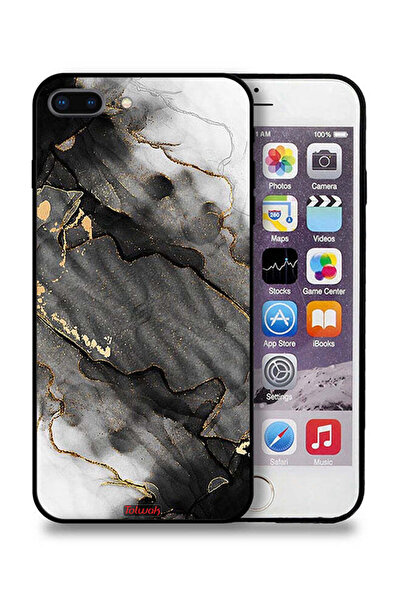 Tolwak غطاء حماية لامع من الرخام لهاتف Apple iPhone 8 Plus