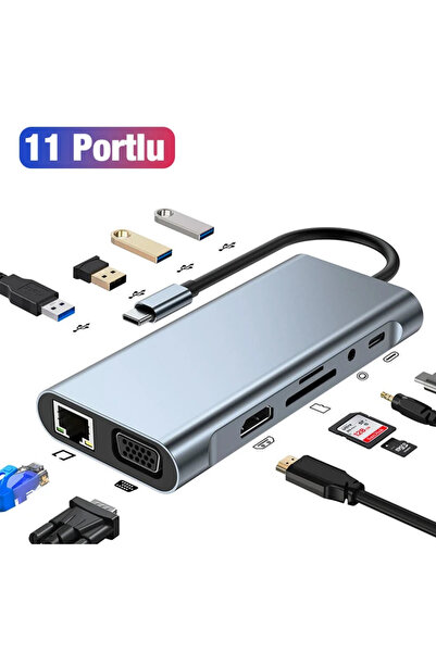 CT STONES Ally Byl-2110 11in1 Multifunctional Type-C Hub Adapter Converter-(5...