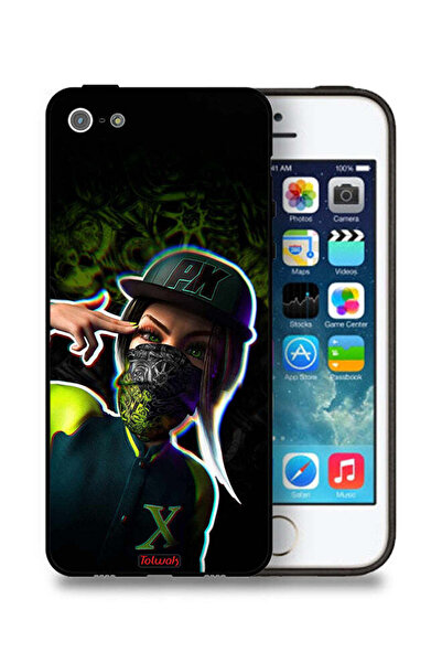 Tolwak جراب حماية لهاتف Apple iPhone 5/5s/SE برسومات فنية جمالية للبنات