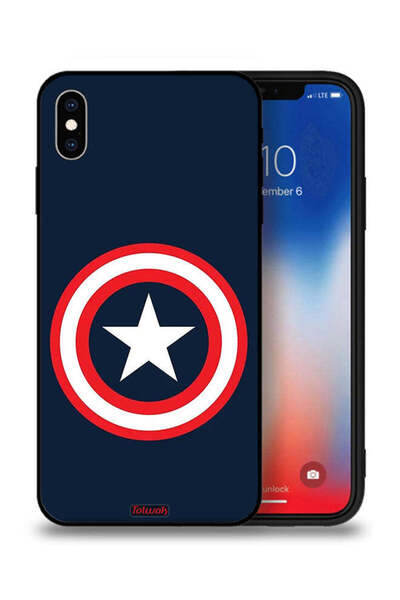 Tolwak جراب حماية لجهاز Apple iPhone XS Max كابتن أمريكا