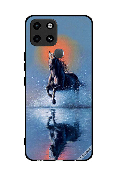 Covernex غطاء حماية لهاتف Infinix Smart 6 - رسم حصان يركض في الماء