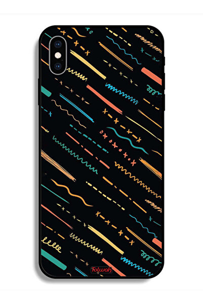 Tolwak جراب حماية لهاتف Apple iPhone X - نمط خطوط X مجردة