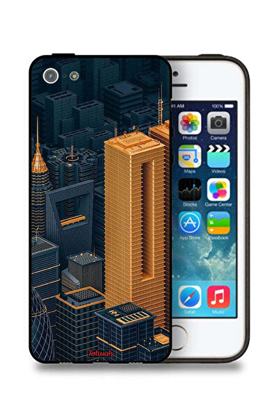 Tolwak جراب حماية لجهاز Apple iPhone 5/5s/SE - فنون المباني