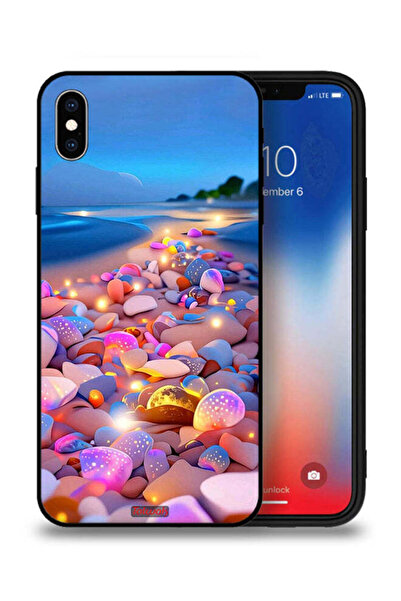 Tolwak غطاء حماية لجهاز Apple iPhone XS Max برسومات فنية من الأحجار