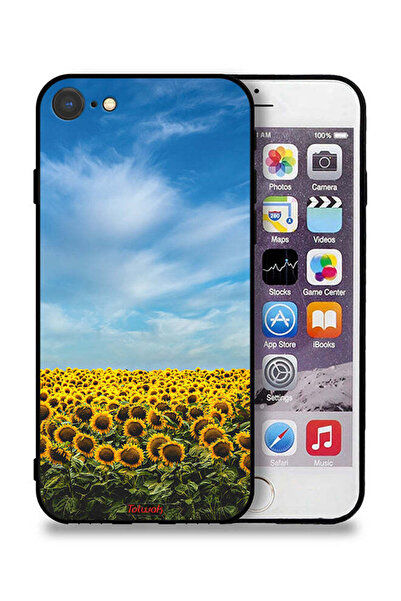 Tolwak غطاء حماية لجهاز آيفون 7 من آبل - عباد الشمس تحت السماء