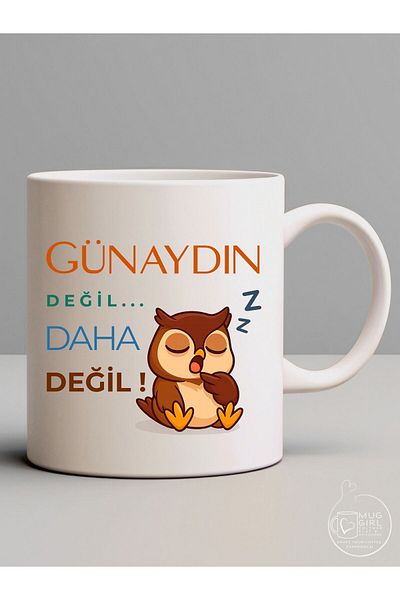 kuphane Whatever I Did I Deserved It Printed Humorous Owl Mug