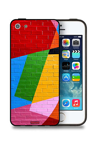 Tolwak غطاء حماية لجهاز Apple iPhone 5/5s/SE برسومات جدارية ملونة