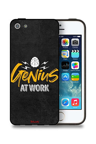 Tolwak جراب حماية لجهاز Apple iPhone 5/5s/SE من Genius At Work