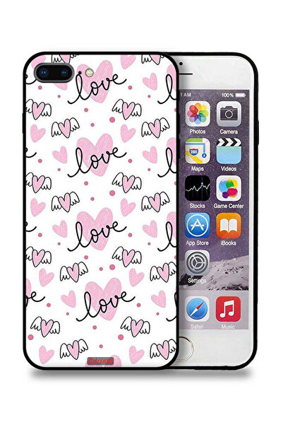 Tolwak جراب حماية لجهاز Apple iPhone 7 Plus بنمط فني للحب والقلب