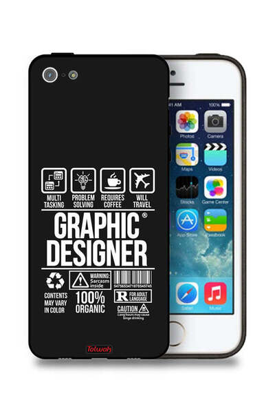 Tolwak جراب حماية لجهاز Apple iPhone 5/5s/SE، ملصق مصمم جرافيكي