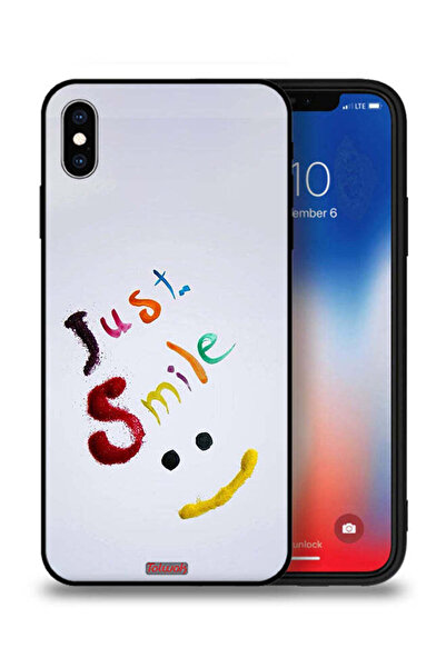 Tolwak جراب حماية لجهاز Apple iPhone XS - ابتسم فقط