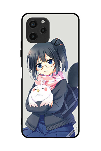 Covernex غطاء حماية لهاتف هواوي نوفا Y61، رسم فتاة تحمل حيوانًا أليفًا