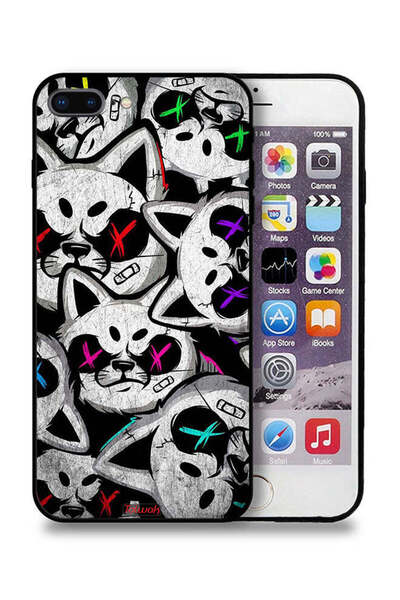 Tolwak غطاء حماية لجهاز Apple iPhone 7 Plus برسومات قطط مارشميلو