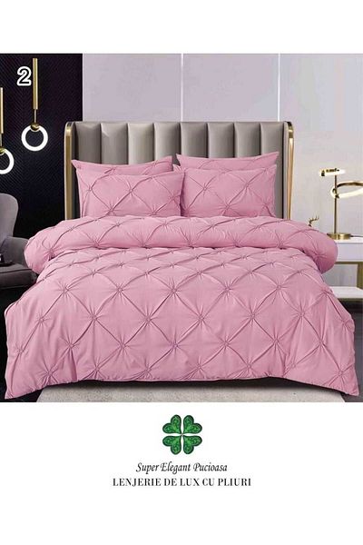 Pucioasa Double bed linen, fine cotton, pink