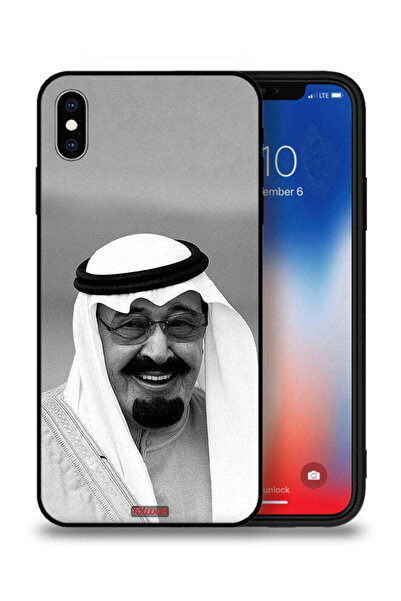 Tolwak غطاء حماية لجهاز آيفون XS ماكس من آبل، صورة الملك عبدالله مبتسماً