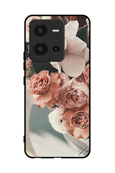 Covernex غطاء حماية لهاتف فيفو V25 - باقة من أزهار الخوخ الجميلة