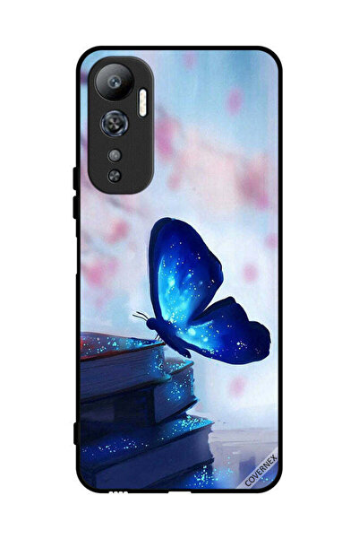 Covernex غطاء حماية لهاتف Infinix Hot 20 بتصميم فراشة جالسة على كتاب