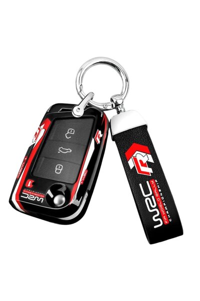 Xentech Light Car Key Case and Keychain ABS+TPU Compatible VW Polo Tiguan Tayron T-ROC Golf 7 MK7