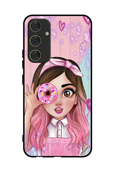 Covernex غطاء حماية لهاتف سامسونج جالاكسي A34 - فن فتاة محبة الدونات