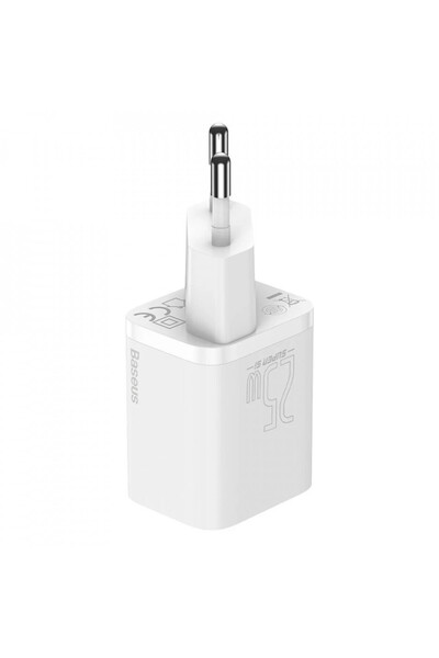 Baseus Type-C PD25W Charger + Type-C Cable - (TZCCSUP-L02) - White
