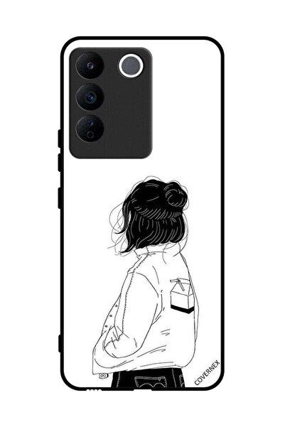 Covernex غطاء حماية لهاتف Vivo V27e فتاة تفكر بعمق كبير