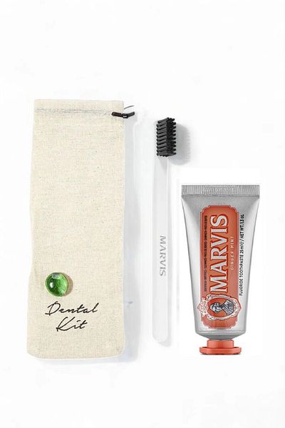 Marvis Ginger Mint Toothpaste 25 ml + Soft White Toothbrush Dental Kit