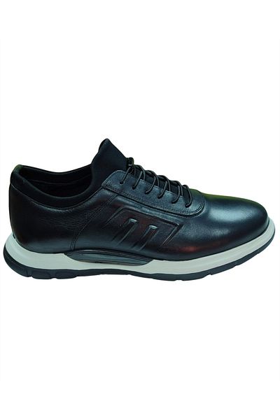 Voyager 1033 Mr Men's Black Nata (40-44) Leather Casual Sports Shoes