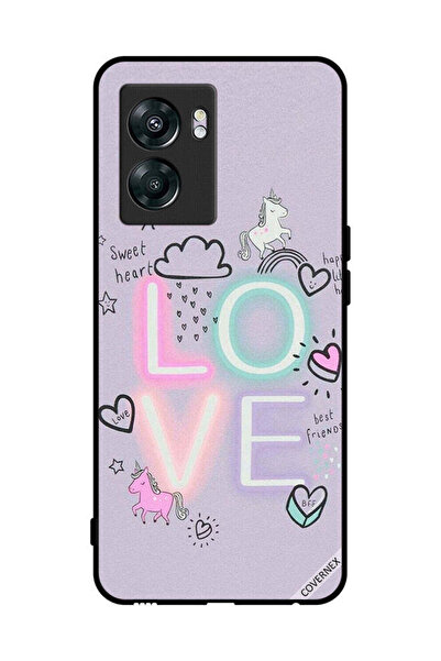 Covernex غطاء حماية لهاتف OnePlus Nord N300 - قلب حلو وحب وحيد القرن