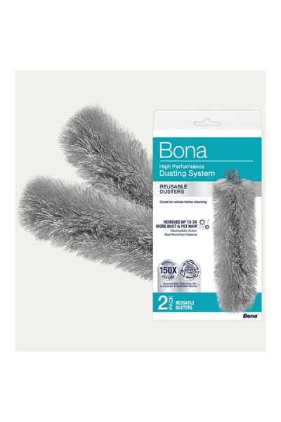 BONA منفضة غبار عالية الأداء تعمل بالكهرباء الساكنة قابلة لإعادة الاستخدام باللون الرمادي